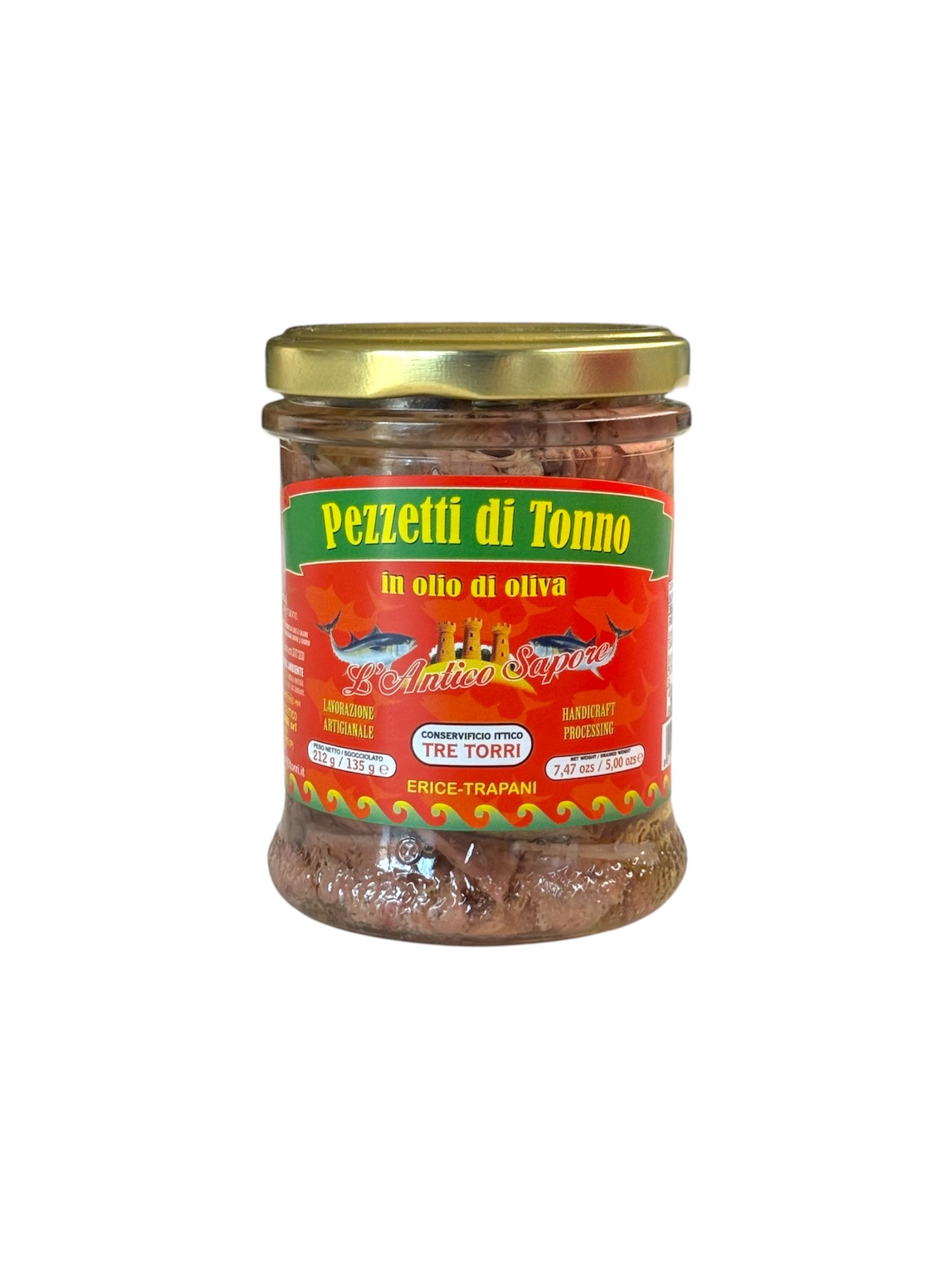 Pezzetti di tonno in olio d'oliva 